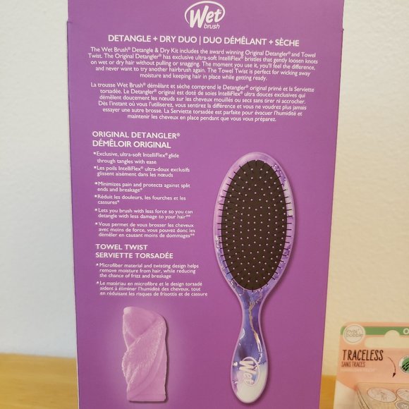 Wet Brush Detangle Hair Brush & Towel Twist + invisibobble Traceless Hair Ring - Picture 7 of 8